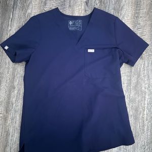 Figs scrub top navy